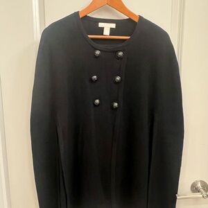 Black Banana Republic poncho sweater with slits